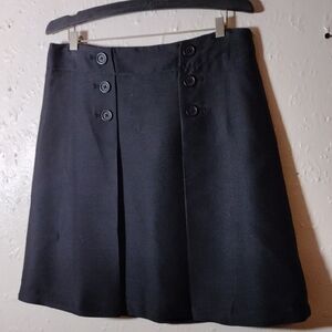 Leon Max(Limited Edition)Size 30" Around Waist,Elegant Black Buttoned Mini Skirt